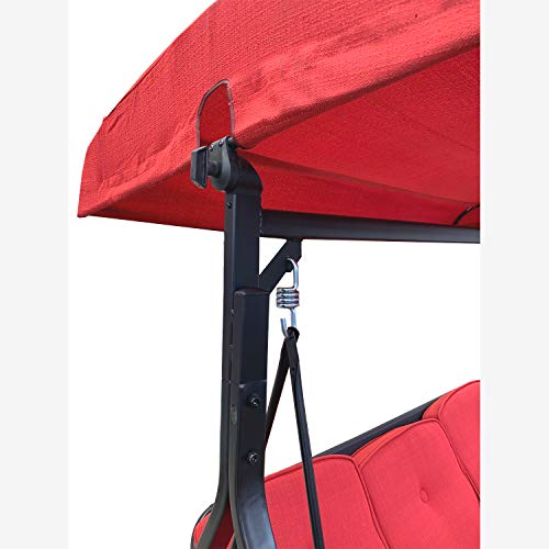 Garden Winds Replacement Canopy Top Cover for the Carson Creek Swing - Riplock 350 - Red - Will NOT FIT Any Other Swing by Garden Winds - Used condition - Image 5