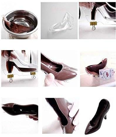 High Heel Chocolate Mold 3D Shoe Candy Mold Birthday Cake Topper Molds for Girls Women High Heel 3D Fondant Mold for Cake Decoration by Palksky