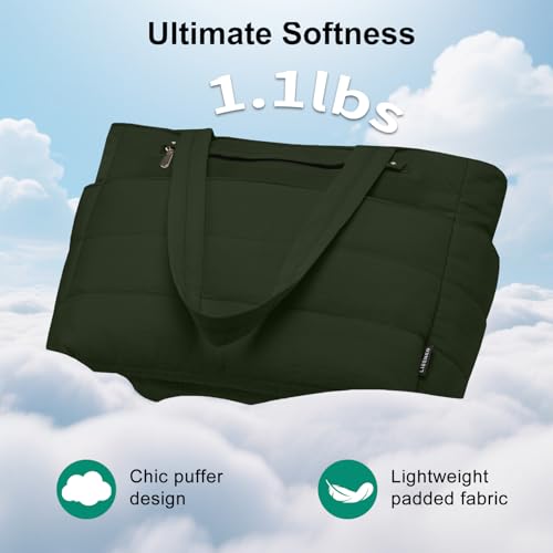 Bolso Tote para mujer ligero acolchado con almacenamiento miniatura 5