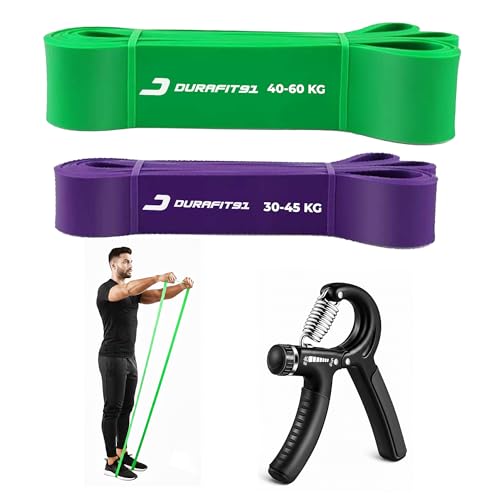 Image of Resistance Bands Set of 2 (Heavy & Extra Heavy), Pull Up Bands for Men & Women, Exercise Bands for Strength Training, Home Workout, Gym Fitness, Stretching, Mobility, Yoga, Crossfit