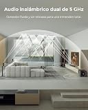 ULTIMEA 7.1.4-kanałowy bezprzewodowy system surround z Dolby Atmos dla TV, soundbar 840W z bezprzewodowym subwooferem 8", basy 28 Hz, wzmacniacz GaN, krok sygnału 4K HDR, Skywave X60