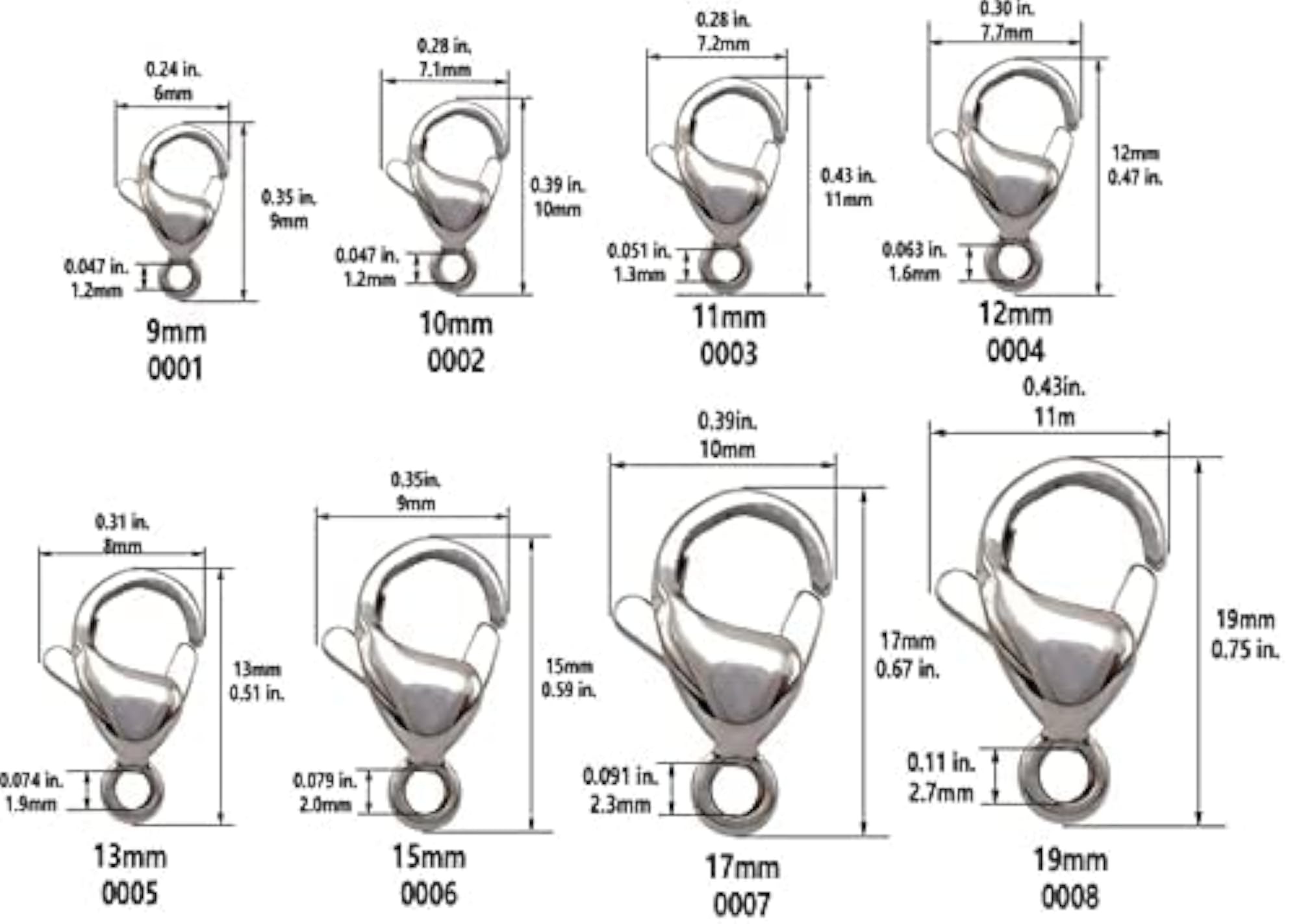 Jewellery Making Material Fitting Kit Lobster Claps, Lock, Necklace End Locking