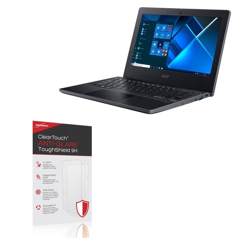 BoxWave Screen Protector Compatible With Acer TravelMate B3 (TMB311-32) - ClearTouch Anti-Glare ToughShield 9H (2-Pack), Anti-Glare 9H Tough Flexible Film Screen Protector