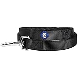 Blueberry Pet 2cm x 150cm Medium Classique Solide Noir Nylon Laisse pour Chien. Collier et Harnais Assortis Vendus séparément