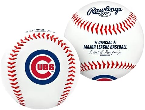 Rawlings MLB Chicago Cubs Team Logo Baseball, White, 1