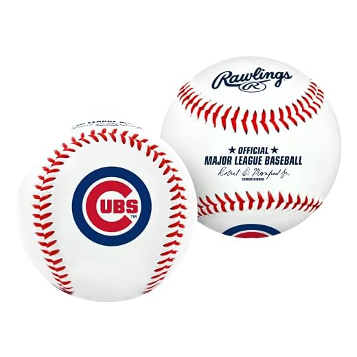 Rawlings MLB Chicago Cubs Team Logo Baseball, White, 1