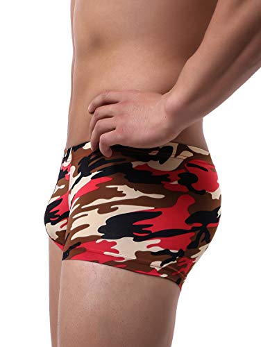 Ikingsky Ikingksy Men's Camouflage Boxer Briefs Stretch Pouch Underwear Low Rise Mens Under Panties (Medium, 4 Pack) #TOP4