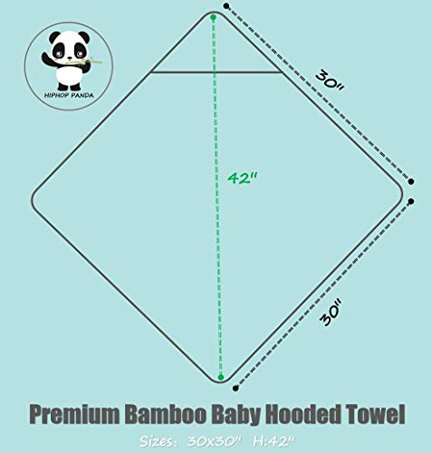 Hiphop Panda Bamboo Hooded Baby Towel - Soft Bath Towel With Bear Ears For Babie, Toddler, Infant - Ultra Absorbent, Natural Baby Stuff Baby Bath Shower Gifts For Boy And Girl - (Bear, 30 X 30 Inch) #TOP5