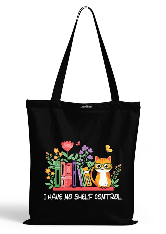 Image of TrendoPrint Reusable Shopping Bag Canvas Tote Bag for Grocery, College, Office & Shoulder Handbag Travel Bag for Men and Women (14x16 inches)