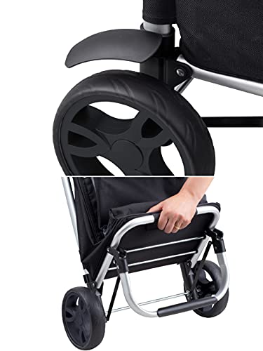 Meister Einkaufstrolley - 56 Liter - Extra große Reifen - Mit Kühlfach - Abnehmbare & regenfeste Tasche - Aufhängung für den Einkaufswagen / Klappbarer Shopper / Einkaufsroller / Handwagen / 6816800 – Bild 4