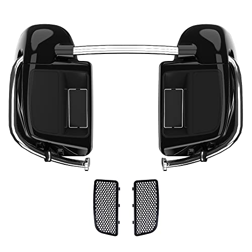 Us Stock Moto Onfire Lower Fairings Vivid Black Rushmore Leg Warmer Kits Glove Box Fit For Harley Touring, Road Glide, Road King, Street Glide, 2014 2015 2016 2017 2018 2019 2020 2021 2022 #TOP29