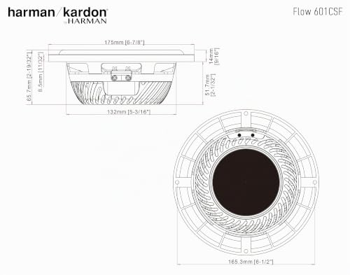 Harman Kardon Flow 601CFS 6.5 in / 16.5 cm Haut-Parleur Composant Voiture – vue 7