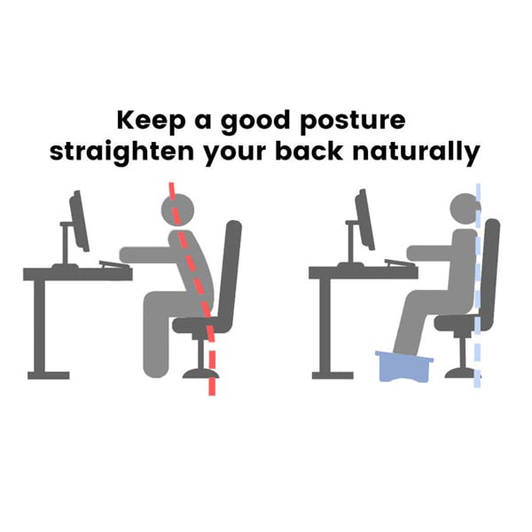 CONSDAN Foot Rest, Ergonomic Footrest for Under Desk at Work, Nursing Foot Stool, Natural Solid Wood Non-Slip Slanted Top Foot Stool for Office/Standing Desk (Natural Color) by CONSDAN - Image 5