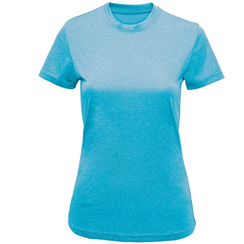 Image of TriDri Womens/Ladies Melange Performance Recycled T-Shirt (XS) (Turquoise)