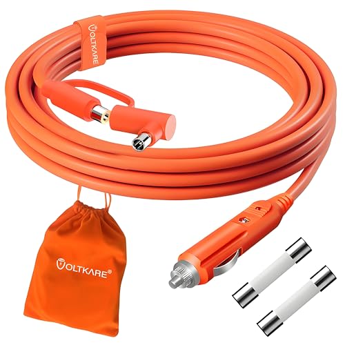 VOLTKARE Auto-Ladekabel 2,5m | 14AWG (15A) 12V/24V | DC7909/8020 Adapter für Jackery Explorer 500, Explorer 1000 v2,BLUETTI EB3A, Goal Zero Yeti, Anker Powerstationen