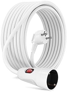 MutecPower 10m Schuko Verlängerungskabel mit Schalter