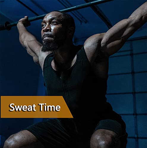 Bodysuner Sauna Suit Sweat Vest Workout Tank Top For Men Compression Workout Weighted Vest Blue,L/Xl #TOP2