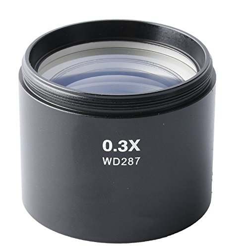 KOPPACE 0.3X Stereo Microscope Barlow Lens 287mm Working Distance Microscope Lens 48mm Microscope Nstallation Size