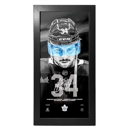 Toronto Maple Leafs Art | Auston Matthews Neon Frame 6" x 12" by Sports Decor - Used condition - CA$28.80
