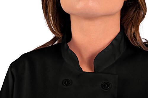 Womens Black Classic Short Sleeve Chef Coat, Xs #TOP6