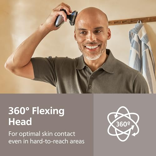 Image of Philips Norelco Head Shaver Pro 7000 Series - Electric Shaver for Men and Women, 360 Flexing Head & ComfortCut Blades for Clean Shave, Gentle on Skin, Model HS7980 /40