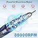 Nail Drill Handpiece for UP200 Machine, Compatible with KUPA KP55, KP60, KP5000, HoMove 35000RPM Professional Electric Nail File Handle Replacement 3 Pins, Low Noise and Comfortable (Only Handpiece)