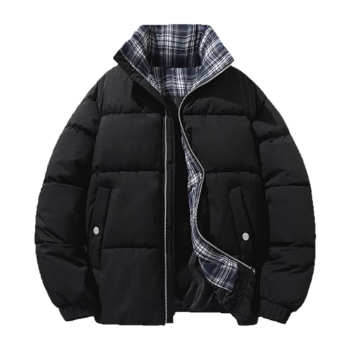Chaqueta acolchada para mujer, abrigo acolchado cálido de invierno, parka holgada, casual, cómoda, abrigo de manga larga con cuello alto, abrigo cortavientos grueso, bolsillos, viajes, talla M-3XL