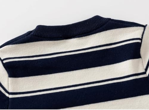 Image of Boys Sweater,Winter Sweater,Full Sleeve Striped Pullover Sweater Round Neck Woolen Topwear Sweatshirt for Girls & Boys (Pack of 1)