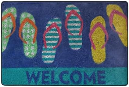 Product heaven Jack Summer Door Mat Indoor Welcome Doormat 18x30 inch Front Door Mat Rubber Backing Non Slip Doormats Washable Absorb Mud Easy Clean Thin Doormat Pool Decor
