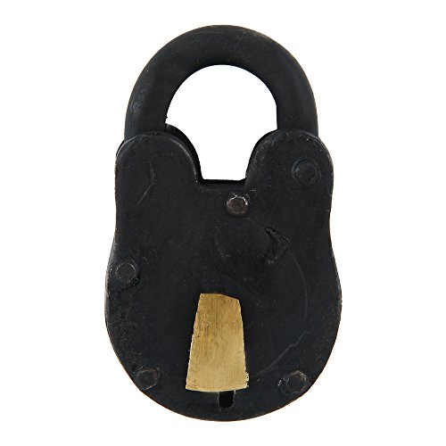 Set Of 2 Padlocks, Functional 2.5 Inch Size Vintage Padlock, Antique Padlock, Handmade Cast Iron, Decorative Padlock Comes With Two Keys. Natural Black Finish For Security And Antique Decoration #TOP6