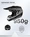 TTMiku Youth Kids Dirt Bike Helmet, Motocross Off Road Motorcycle ATV UTV Street Bike Casque Casco Combo Gloves Goggles Mask (DOT Approved), Gray, XL