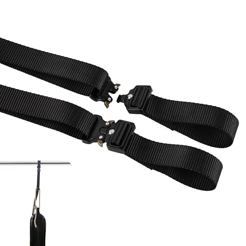 YUSOVE 2 Pcs Boat Fender Lock Kit | Fender Quick Release Strap | Boat Rail Fender Adjust Strap 100% Aluminum Alloy Quick Release Buckle (Black)