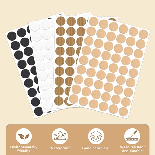 Autocollants trous de vis PVC texturé marron pour masquer défauts - 7