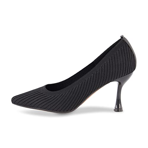 Cushionaire Women's Encore Knit Dress Pump With Memory Foam Padding, Wide Widths Available, Black 7.5 #TOP1