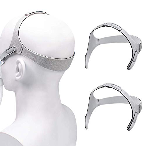 2 Packs Replacement Headgear for Nuance Pro - Headgear Straps (2Packs) with Stronger Touch-Fasten-ers and Elasticity CPAP Strap for Nuance Pro Snugly Fit & Reducing Air Leaks Medihealer Supplies.