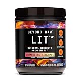 BEYOND RAW GNC LIT V2 Pre Workout Powder, Strawberry Lemonade, 30 Servings