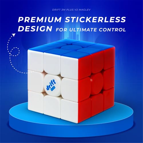 Image of Cubelelo Drift 3M Plus v2 MagLev 3x3 Speedcube with Premium Pouch & Cube Lubricant Combo | Advanced MagLev Technology for Superior Stability | Ultra-Smooth Turns | Ideal for Speedcubers, Kids & Adults