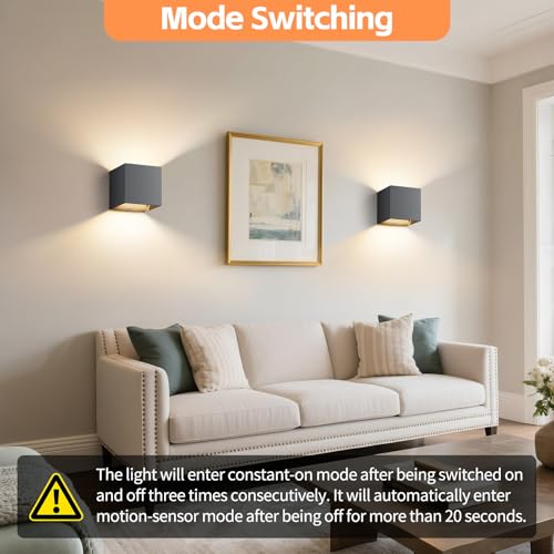 Aplique LED exterior con sensor de movimiento gris 3000K iluminación regulable 6W 6