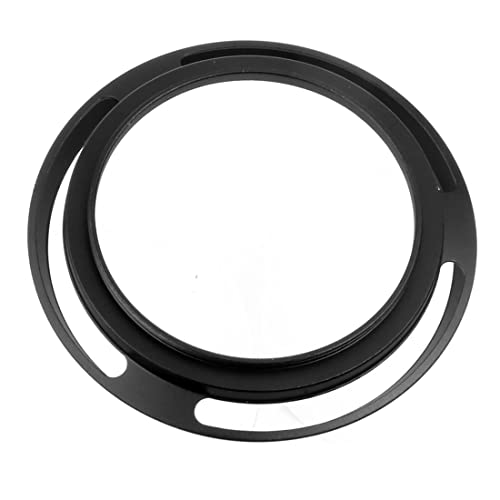 XT-XINTE Pare-soleil grand angle sans angle sombre creux pour Leica 37 40,5 49 52 55 58 67 mm compatible avec Canon Sony DSLR Camera Vis de protection ventilée (49 mm) Cover