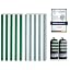 Dark Green and Blue Stripes