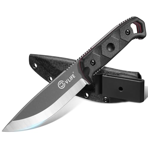 CVLIFE Fixed Blade Knife with Sheath, 5.1