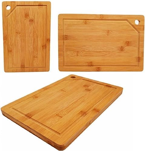 Tabua de Bambu Carne Madeira Churrasco Grande Legumes 40X30 Bambo...