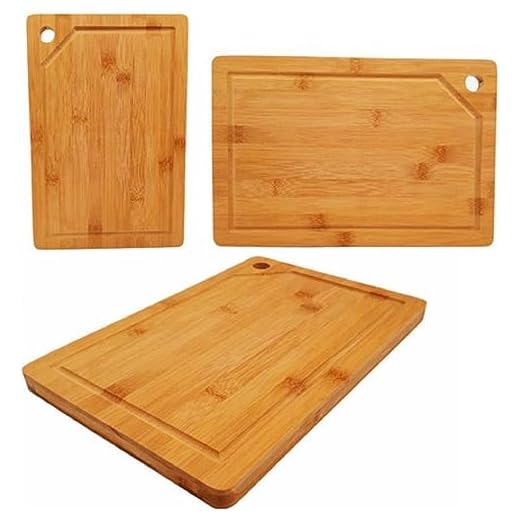 Tabua de Bambu Carne Madeira Churrasco Grande Legumes 40X30 Bamboo