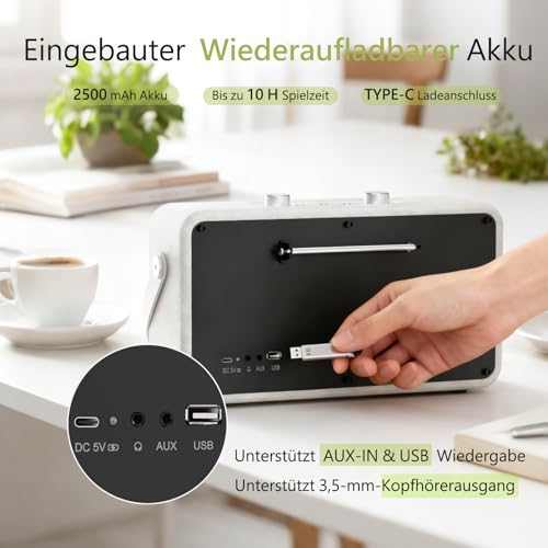 Enceinte Bluetooth rétro en cuir pour salon avec lecteur CD portable et FM