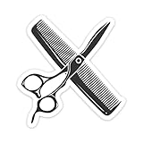 Pegatinas para estilista de pelo, paquete de 2 pegatinas de cosmetología de corte de pelo transparente para botellas de agua de coche