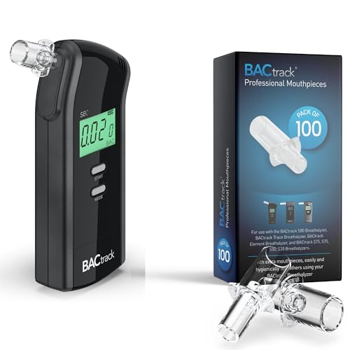 BACtrack S80 Professional Breathalyzer and 100 Breathalyzer Mouthpieces Bundle