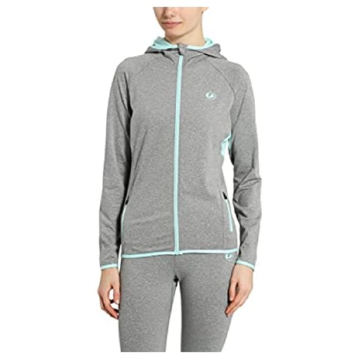 Ultrasport Damjacka, Relax Fitness Sport, Grå Melange/Aqua, XS