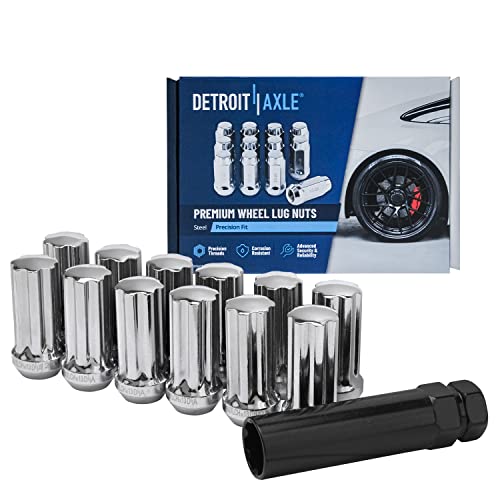 Image of Detroit Axle - Front Brake Rotors Wheel Hubs Kit for Chevy Trailblazer EXT | SSR GMC Envoy Isuzu Ascender Saab 9-7X Buick Rainier Brake Rotors Wheel Bearing Hubs Lug Nuts Socket Key