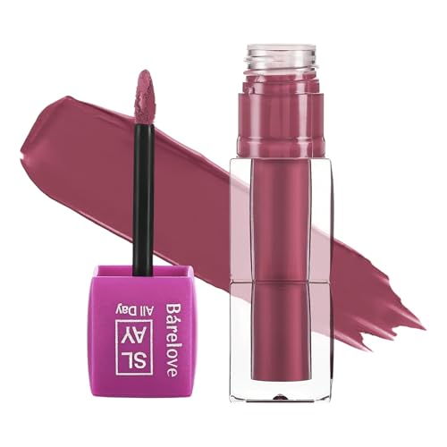 Image of BARELOVE SLAY All Day Non-Drying Liquid Lipstick for Women with Matte Finish One Swipe Application | Highly Pigmented |Smooth Glide Formula | Long Lasting | Transferproof | 12 ml | 801-Peach Viel