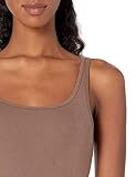 Amazon Essentials Damski tank top z cienkim paskiem, 2 sztuki, ciemnobeżowy, S